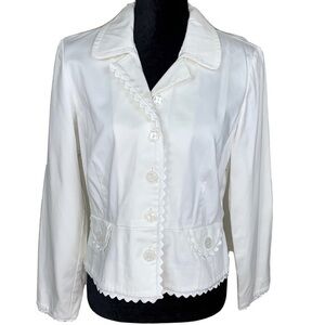 HAROLD’S Scalloped edge‎ button down blazer size Medium